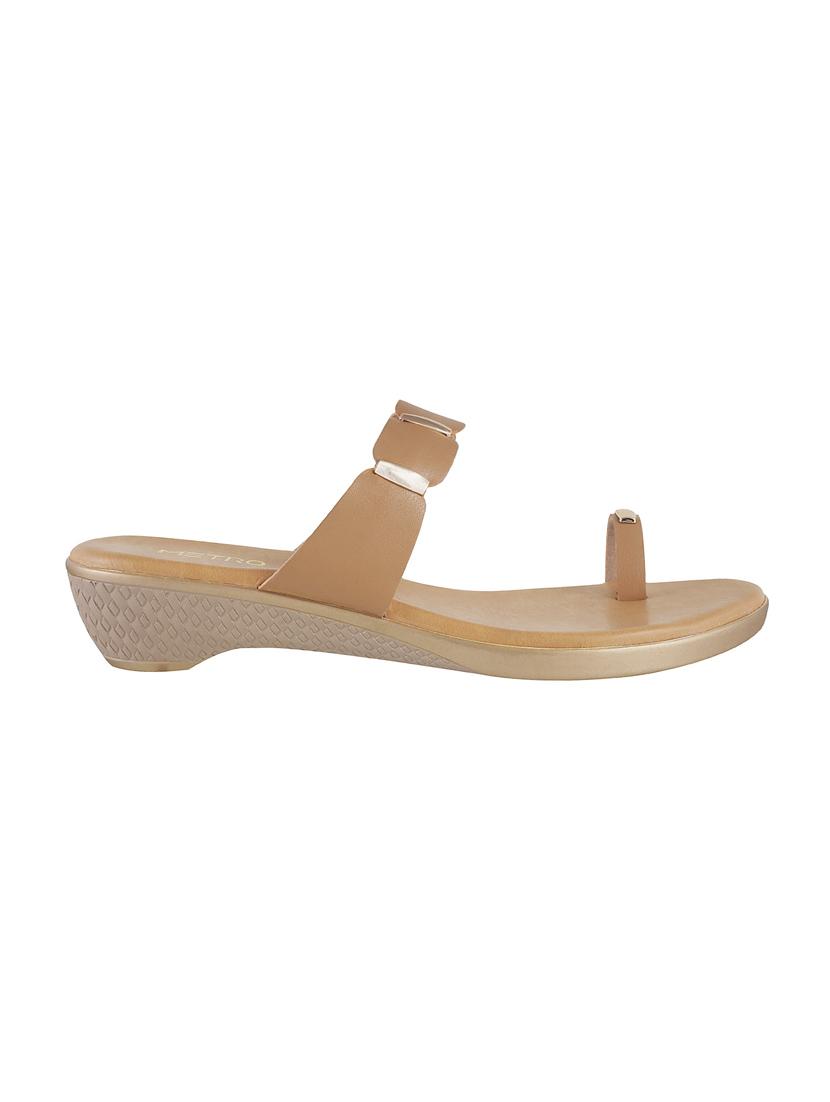 beige one toe sandals - 15339858 - Zoom Image - 2