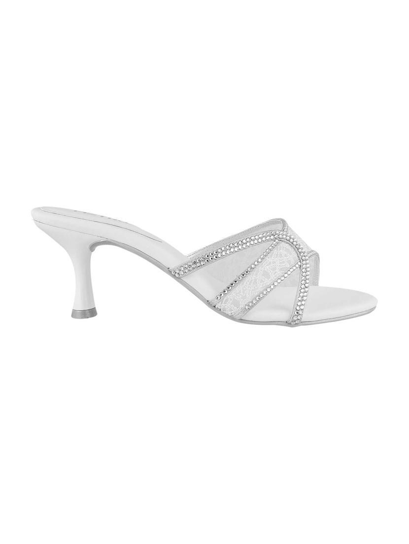 white slip on sandals - 15339873 - Zoom Image - 2