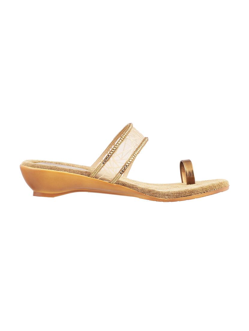 gold one toe sandals - 15339896 - Zoom Image - 2