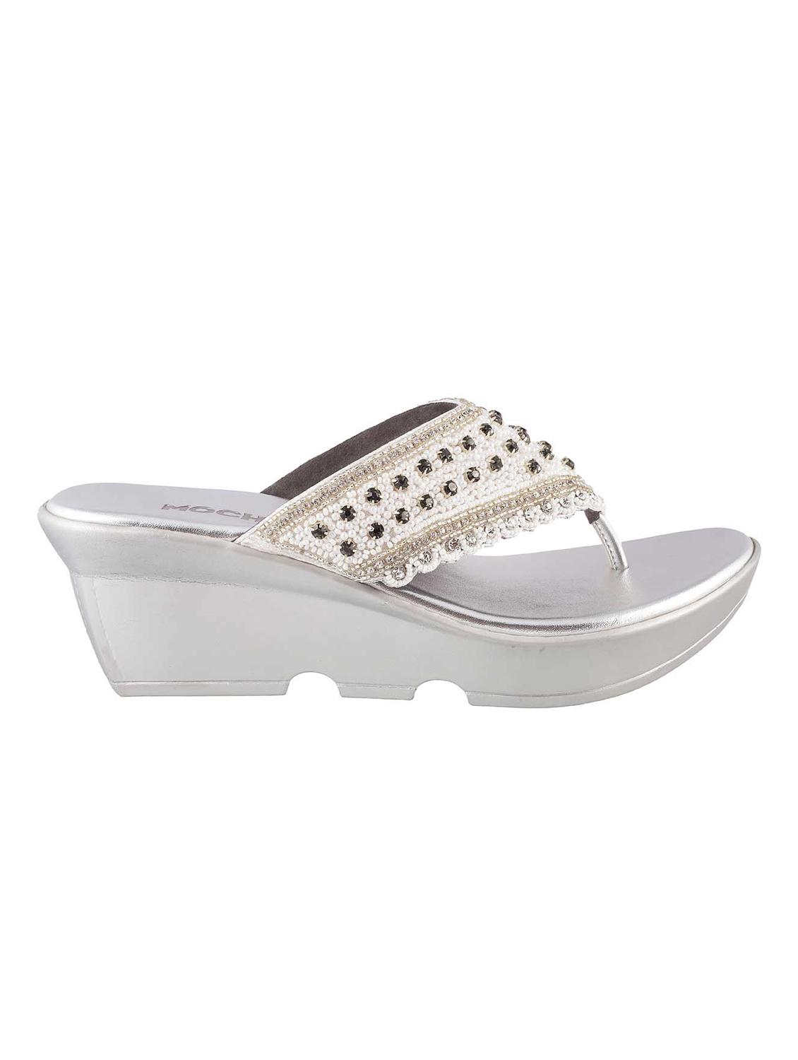 silver leatherette toe separator wedges - 15339925 - Zoom Image - 2