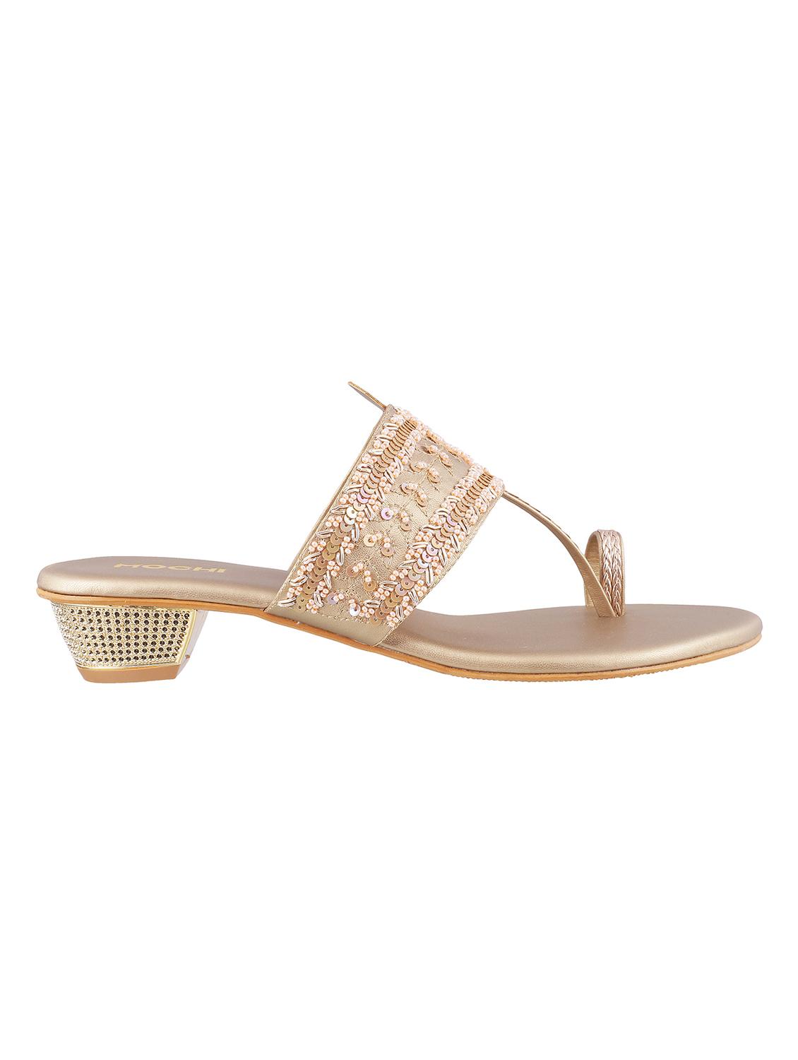 beige leatherette one toe sandals - 15339939 - Zoom Image - 2