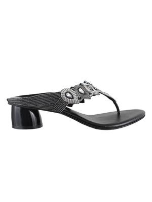 black leatherette toe separator sandals - 15339945 - Standard Image - 2