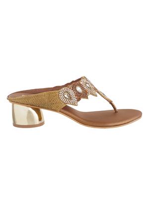brown leatherette toe separator sandals - 15339947 - Standard Image - 2
