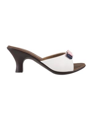 white slip on sandals - 15339972 - Standard Image - 2