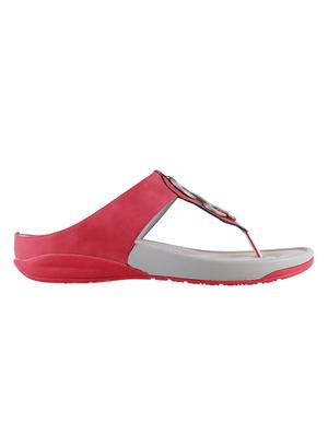 red leatherette toe separator sandals - 15339980 - Standard Image - 2