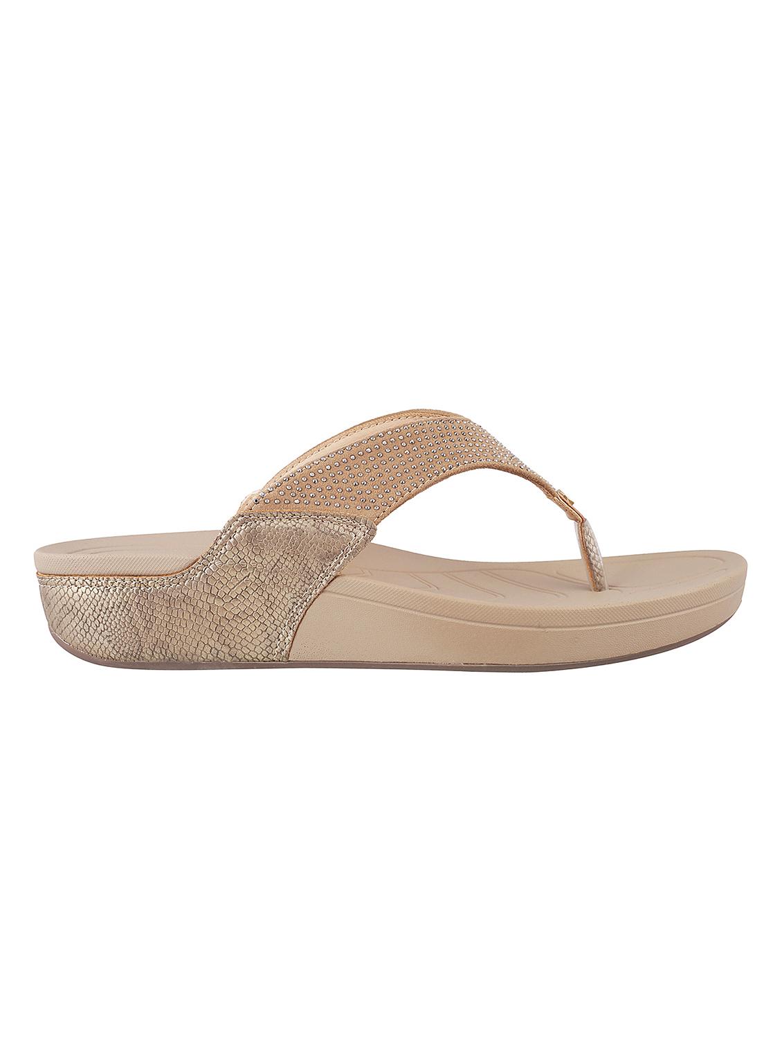 brown leatherette toe separator sandals - 15339985 - Zoom Image - 2