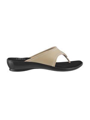 beige toe separator slippers - 15339995 - Standard Image - 2