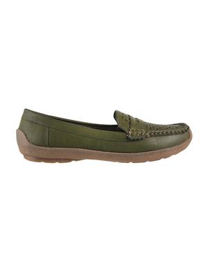 green slip on loafers - 15340026 - Standard Image - 2