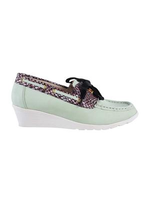 green slip on loafers - 15340051 - Standard Image - 2