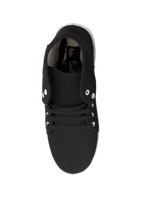 black Canvas lace up sneaker - 15340086 - Standard Image - 5