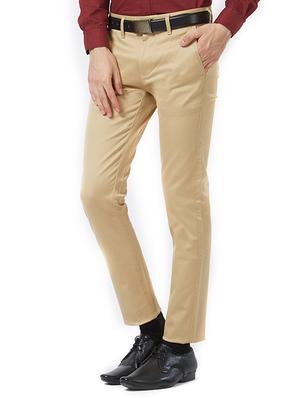 beige cotton flat front formal trouser - 15340096 - Standard Image - 2