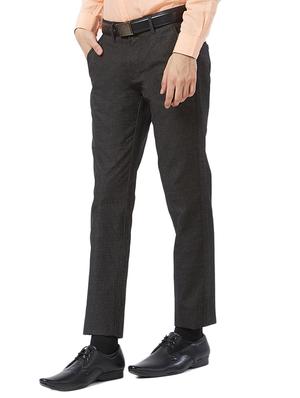 brown cotton flat front formal trouser - 15340104 - Standard Image - 2