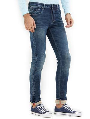 blue cotton washed jeans - 15340121 - Standard Image - 2