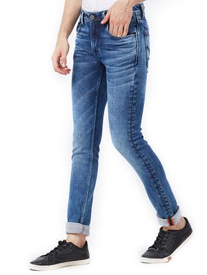 blue cotton washed jeans - 15340123 - Standard Image - 2