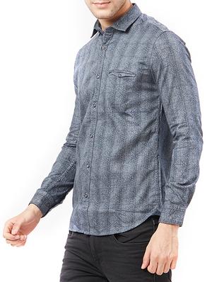 grey cotton casual shirt - 15340160 - Standard Image - 2
