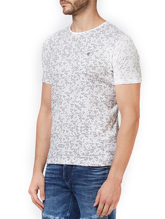 white cotton all over print t-shirt - 15340178 - Zoom Image - 2