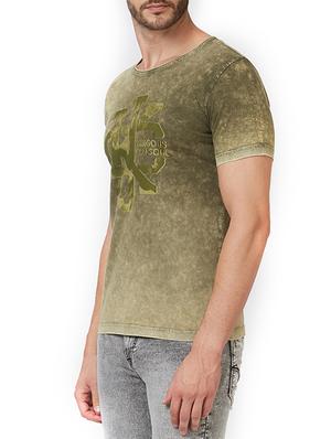 green cotton chest print t-shirt - 15340200 - Standard Image - 2