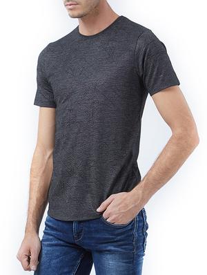 black cotton all over print t-shirt - 15340250 - Standard Image - 2