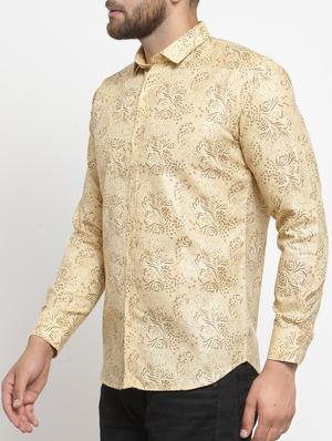 yellow cotton blend casual shirt - 15340902 - Standard Image - 2