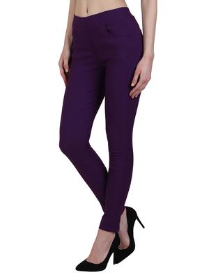 high waist solid jegging - 15340985 - Standard Image - 2