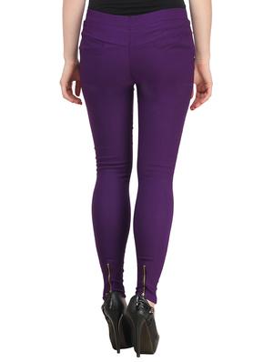 flat front side zipper jeggings - 15341011 - Standard Image - 2