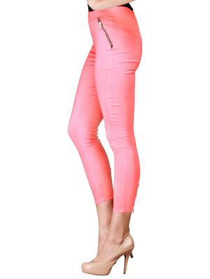 flat front side zipper jeggings - 15341013 - Standard Image - 2