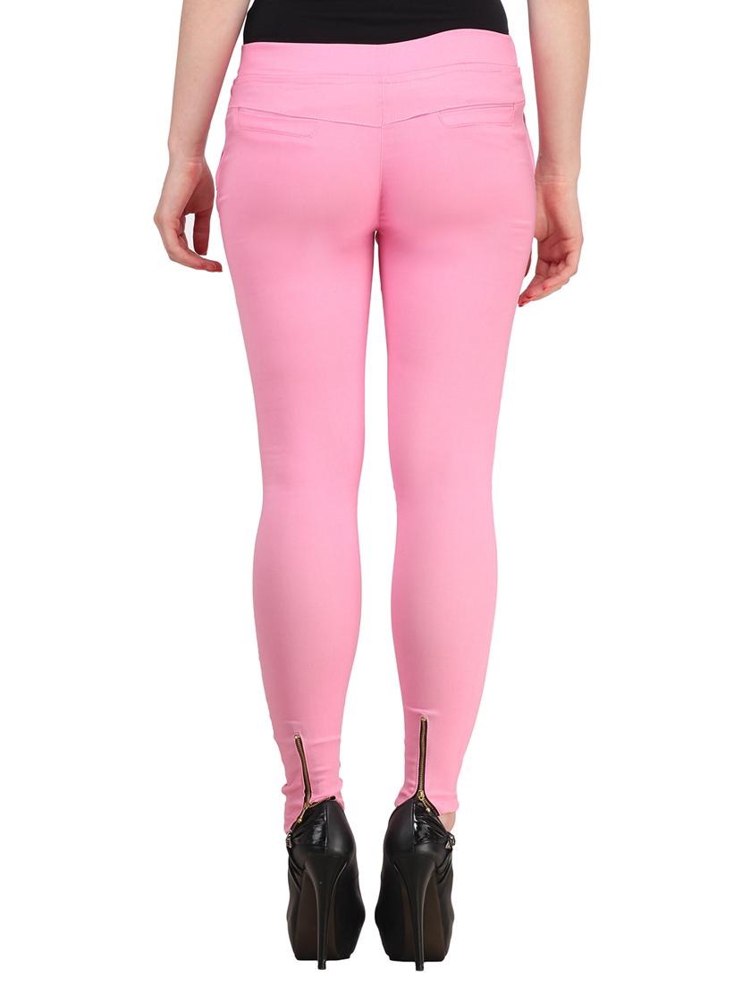 flat front side zipper jeggings - 15341014 - Zoom Image - 2