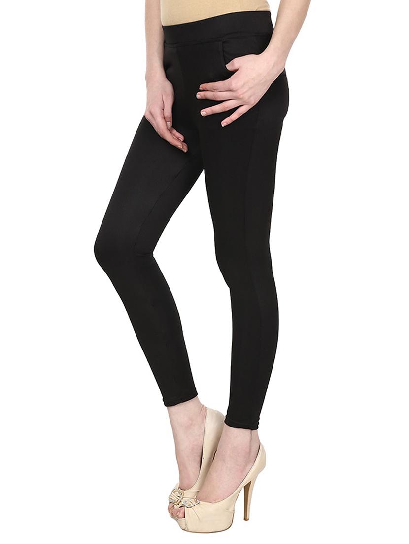 mid waist solid jegging - 15341043 - Zoom Image - 2