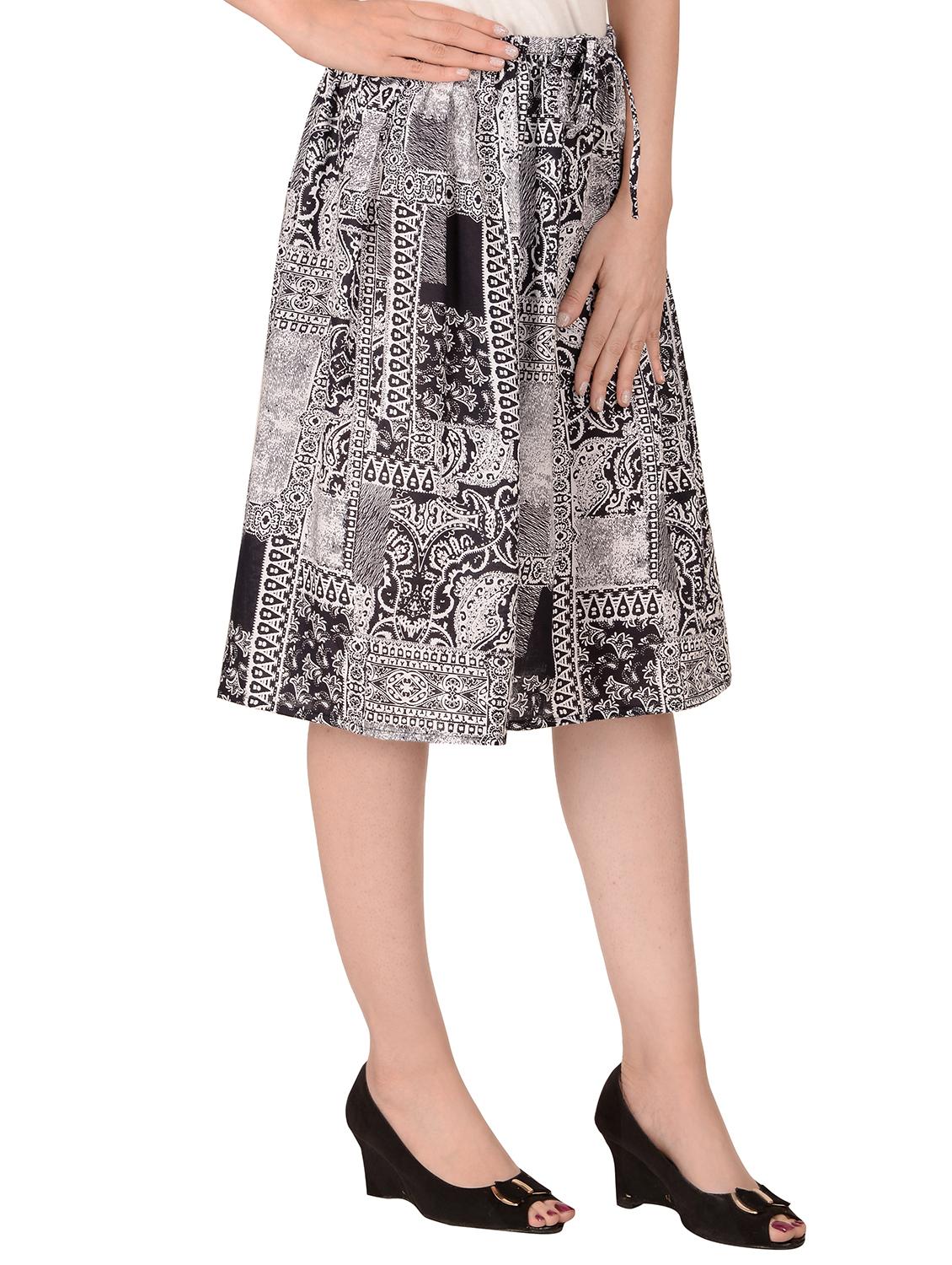 printed a-line midi skirt - 15341173 - Zoom Image - 2