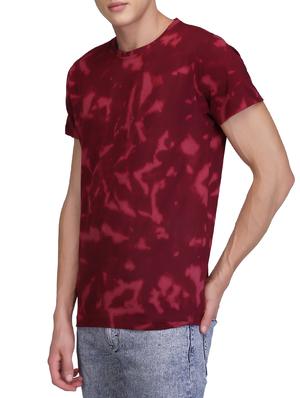maroon cotton washed t-shirt - 15341464 - Standard Image - 2