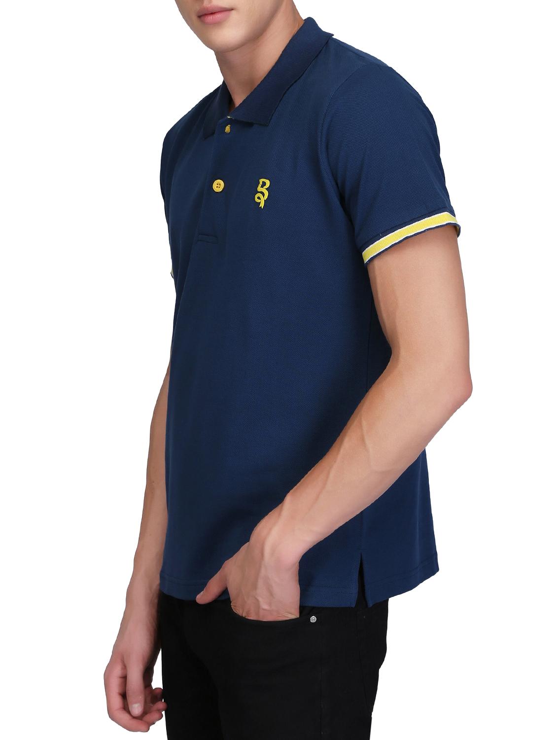 blue cotton polo t-shirt - 15341465 - Zoom Image - 2