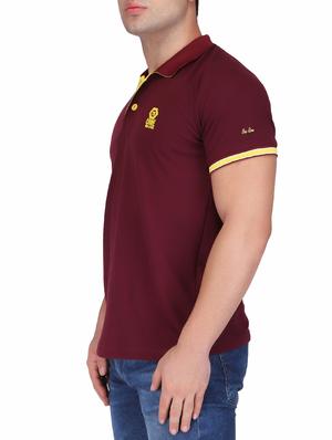 maroon cotton polo t-shirt - 15341473 - Standard Image - 2