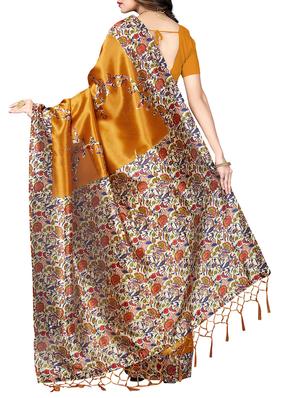 kalamkari printed saree with tassels with blouse - 15341491 - Standard Image - 2