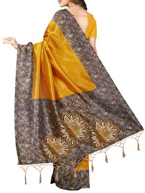 kalamkari printed saree with tassels with blouse - 15341492 - Standard Image - 2