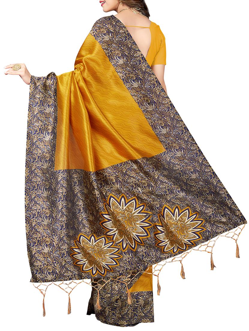 kalamkari printed saree with tassels with blouse - 15341492 - Zoom Image - 2
