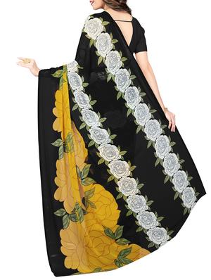 floral printed saree with blouse - 15341514 - Standard Image - 2