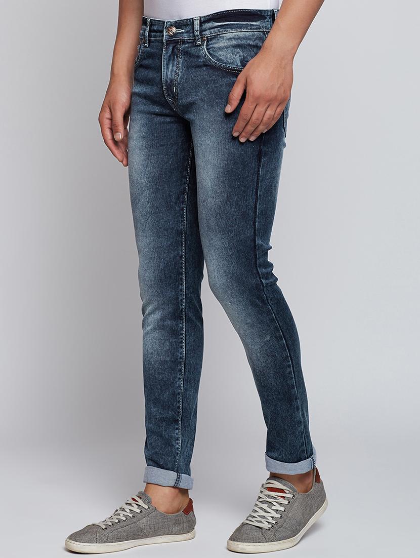 blue cotton washed jeans - 15341775 - Zoom Image - 2
