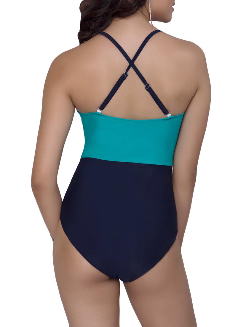 blue solid monokini - 15341823 - Zoom Image - 2