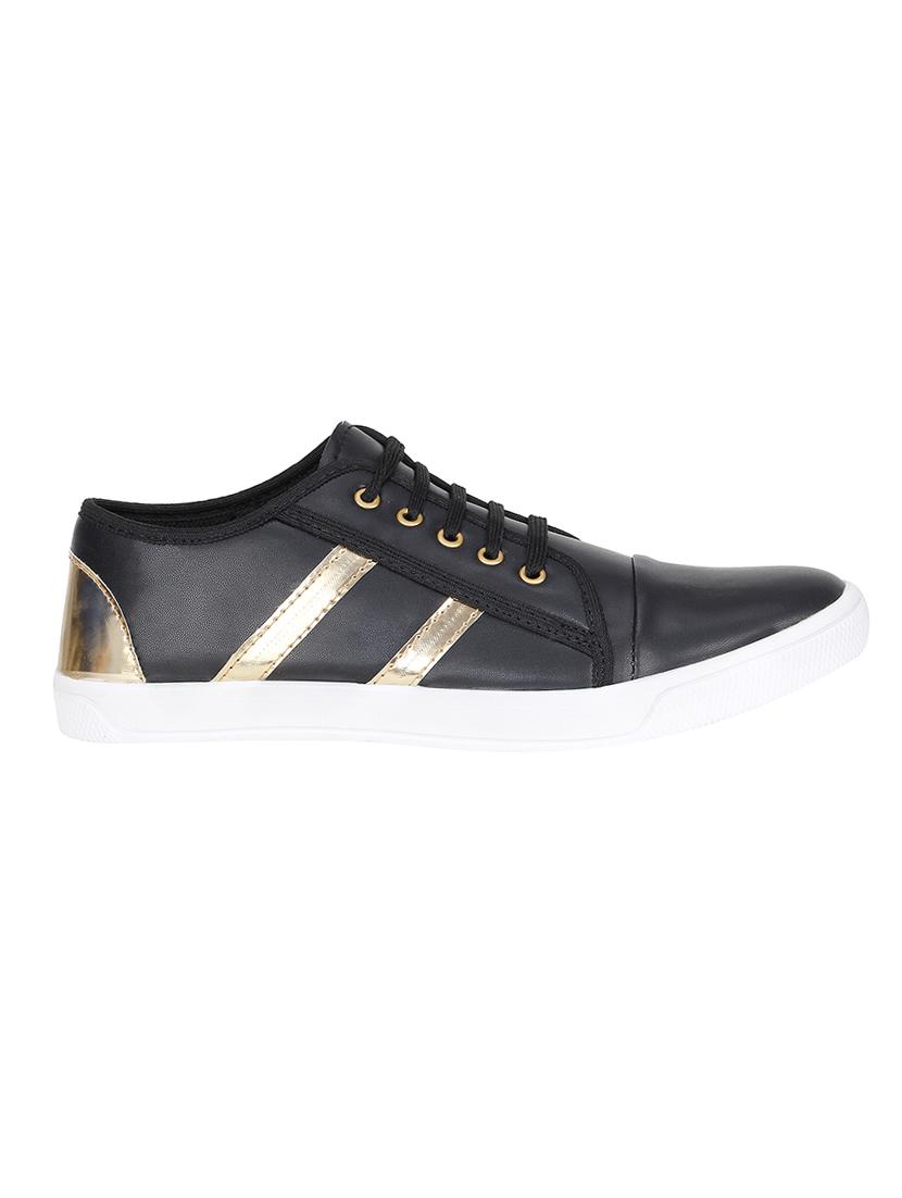 black leatherette lace up sneaker - 15341891 - Zoom Image - 2