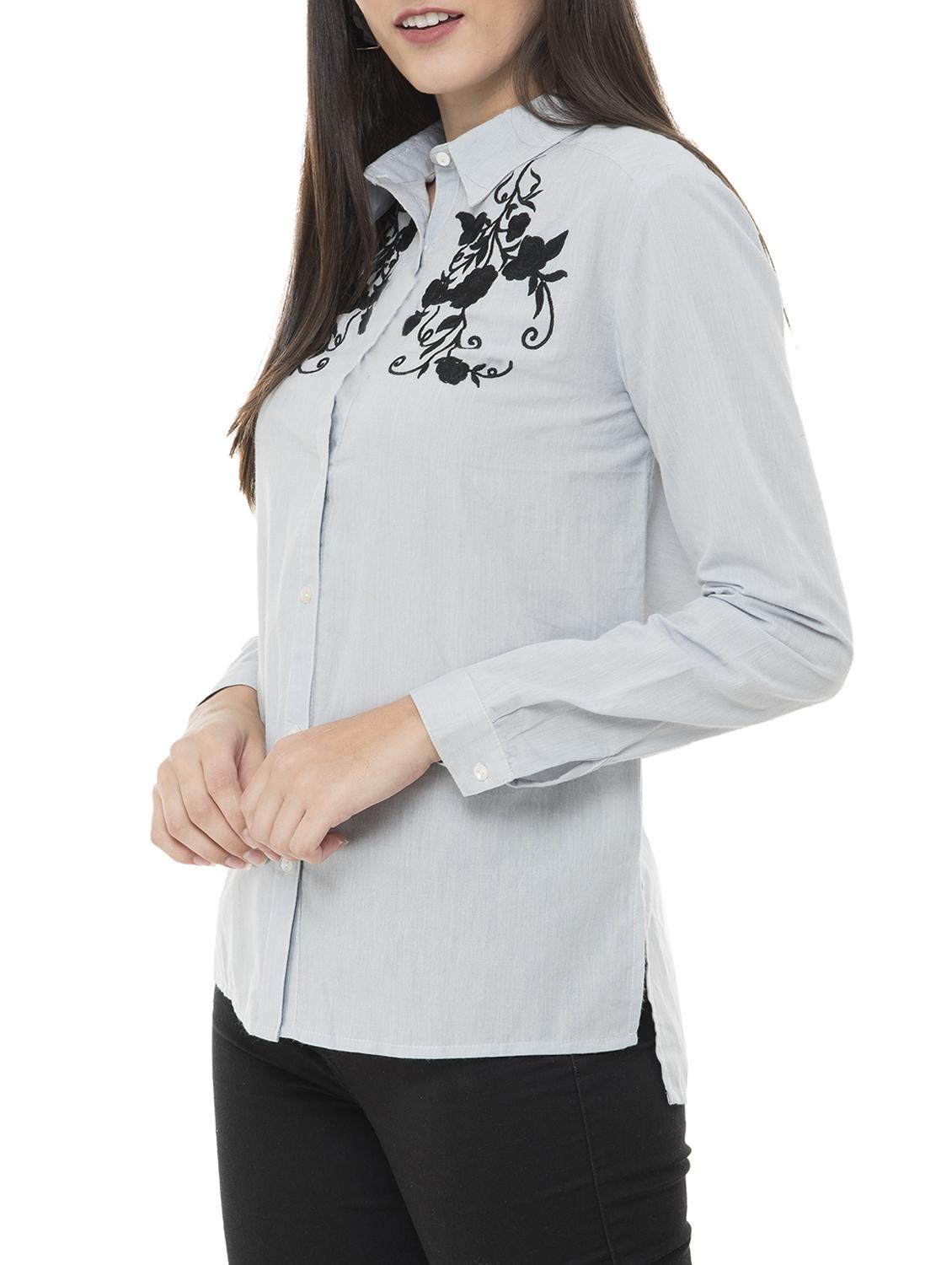 Embroidered yoke shirt - 15341972 - Zoom Image - 2