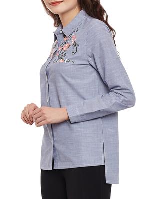 Floral embroidered yoke shirt - 15341973 - Standard Image - 2