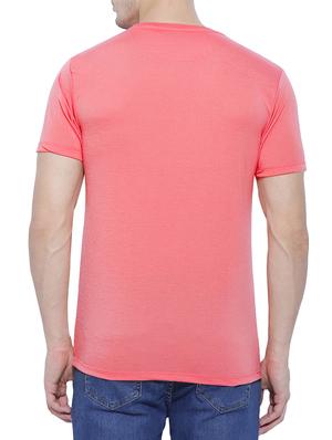 pink cotton blend chest print t-shirt - 15342175 - Standard Image - 2
