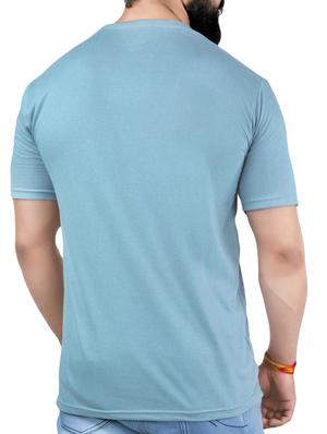 blue cotton chest print t-shirt - 15342291 - Standard Image - 2