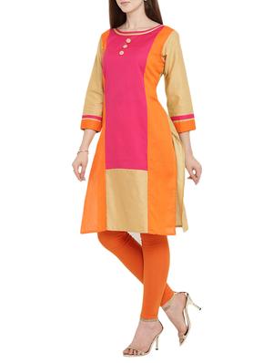 beige rayon straight kurta - 15342501 - Standard Image - 2