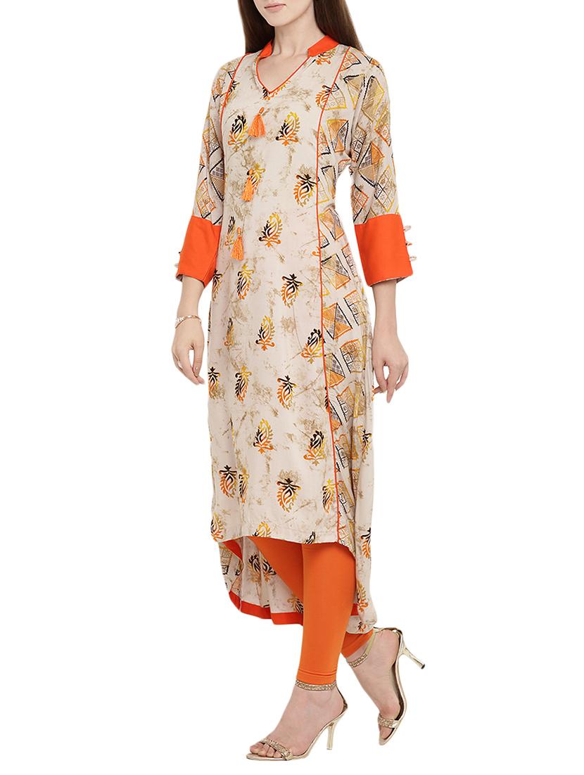 high low printed kurta - 15342504 - Zoom Image - 2