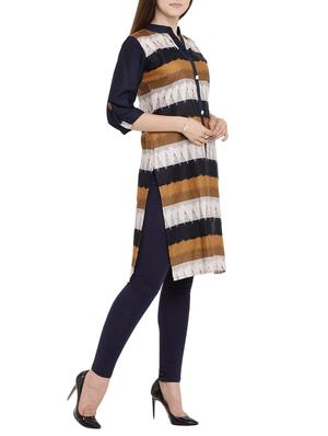straight ikat kurta - 15342521 - Standard Image - 2