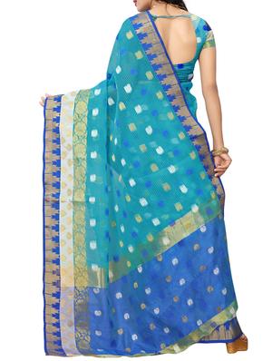 Paisley kota doria saree with blouse - 15342656 - Standard Image - 2