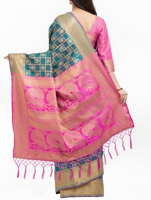 Conversational zari patola saree with blouse - 15342730 - Standard Image - 2