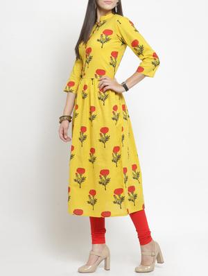 flared printed kurta - 15343125 - Standard Image - 2