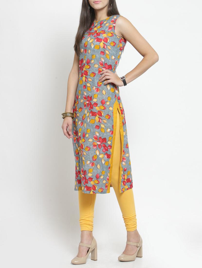 straight printed kurta - 15343137 - Zoom Image - 2